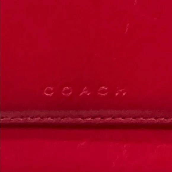 Coach Vintage Cherry Red Leather Kiss Lock Wallet - Picture 3 of 8